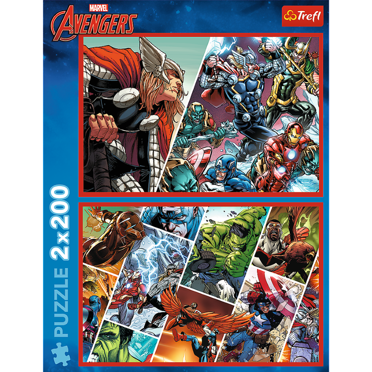 Trefl, The Avengers, Obrońcy świata, puzzle, 2-200 elementów