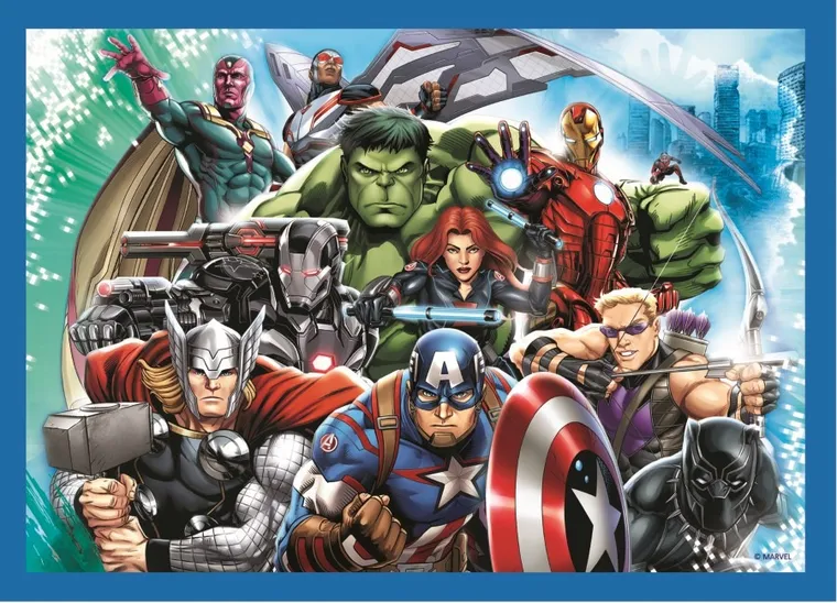 Trefl, The Avengers, Odważni Avengersi, puzzle 4w1