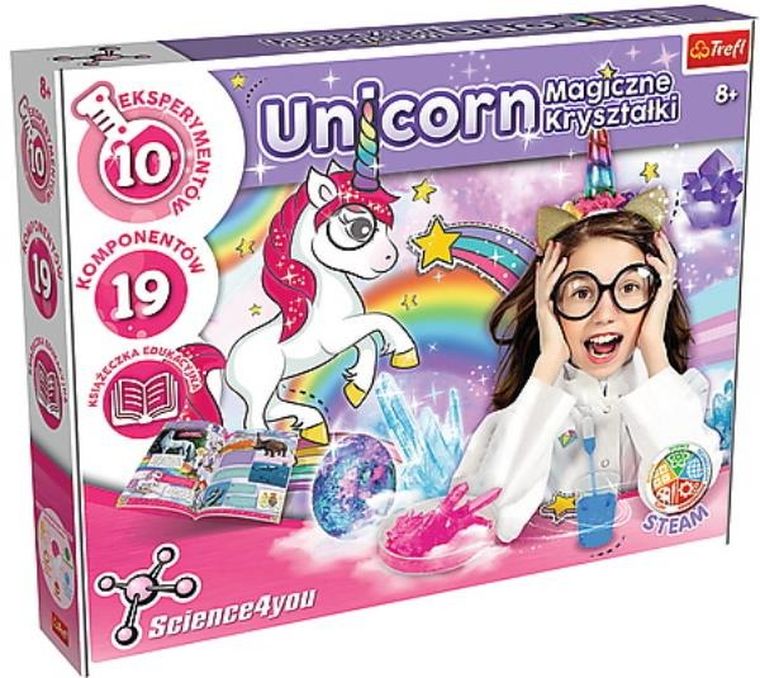 Trefl, Unicorn, Magiczne kryształy, zestaw naukowy