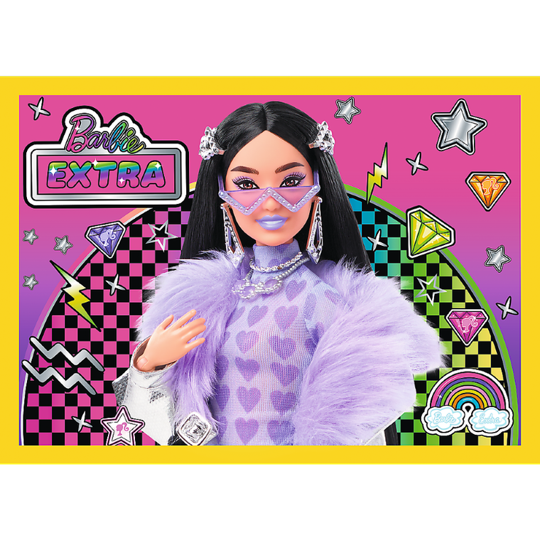 Trefl, Wesoły świat Barbie, puzzle 4w1