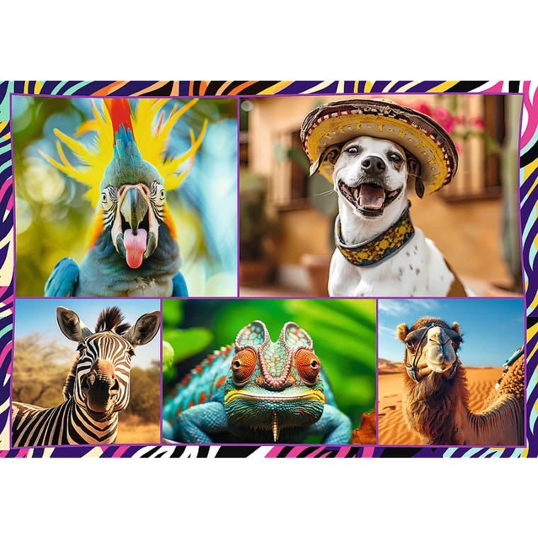 Trefl, Zabawne zwierzaki, puzzle, 4-250 elementów