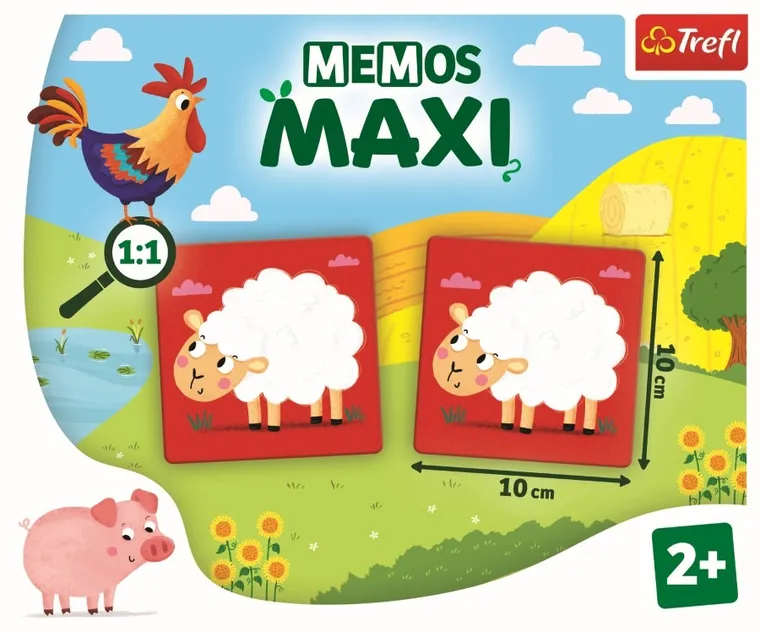 Trefl, Zwierzęta na farmie, Memos Maxi, gra pamięciowa