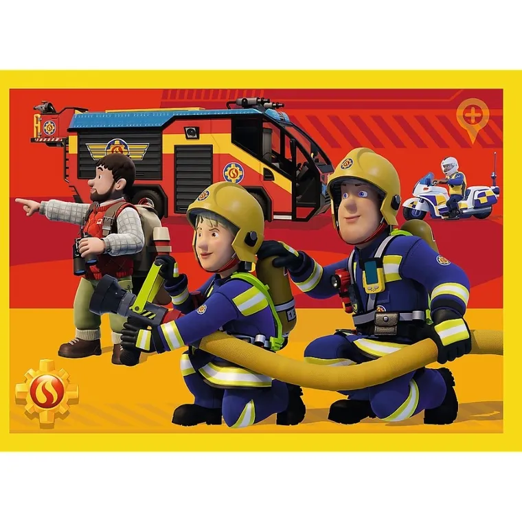 Trelf, Strażak Sam, Strażak na sygnale, puzzle 4w1