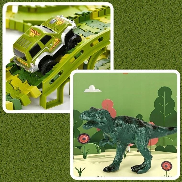 Trifox, Dinosaur Track, tor z pojazdem i figurkami, 168 elementów
