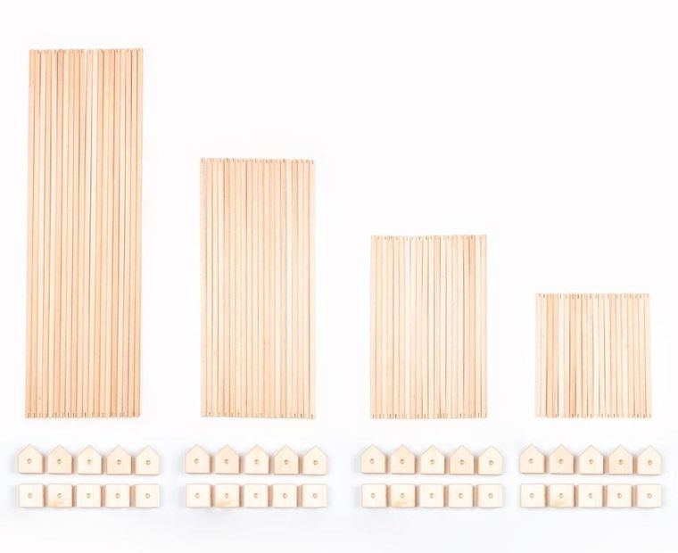 Trigonos, Maxi Trigonos, Hejmo, drewniane klocki konstrukcyjne, 150 elementów