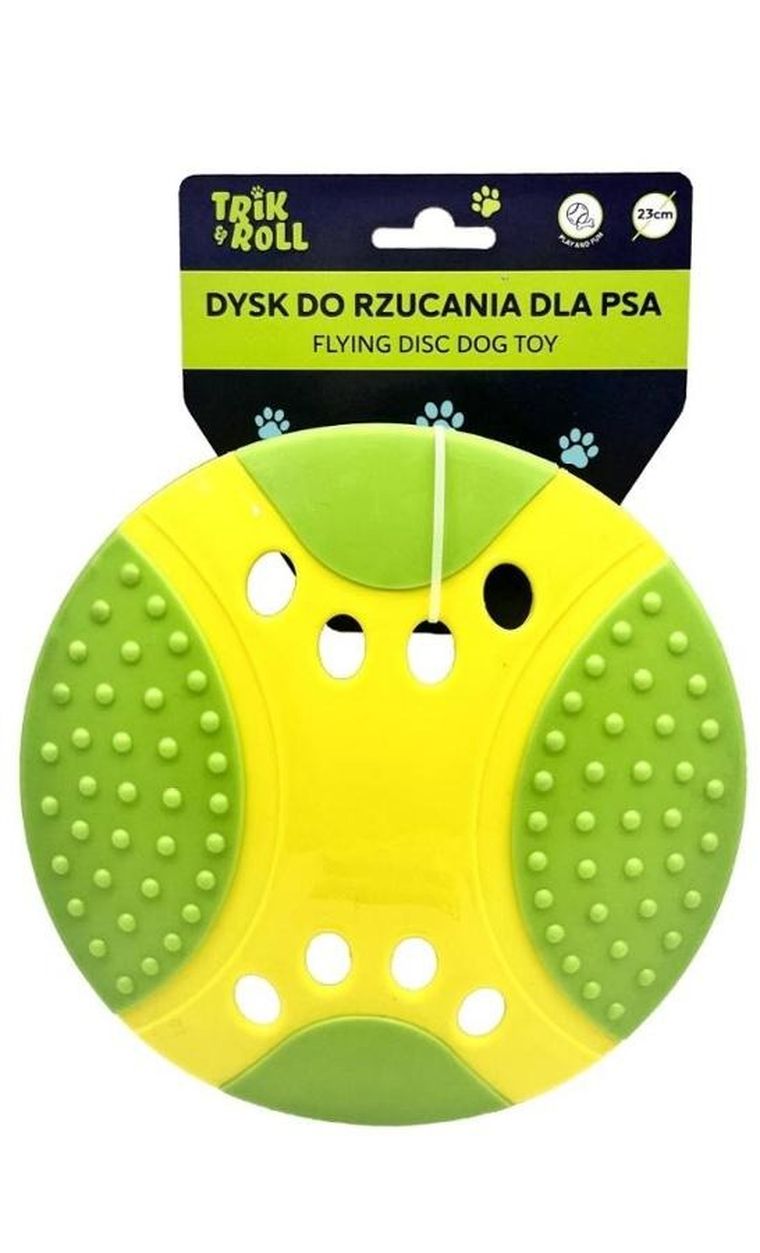Trik&Roll, dysk dla psa, żółty, 23 cm
