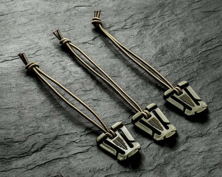 Troki taktyczne, 3 szt., oliwkowy