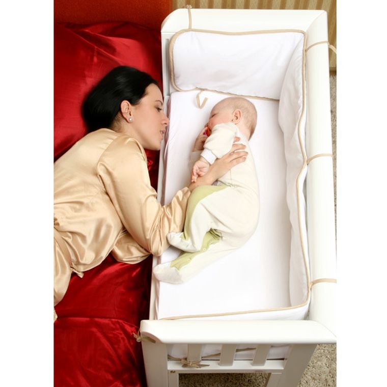 Troll Nursery, Bedside Crib, łóżeczko dostawne, białe