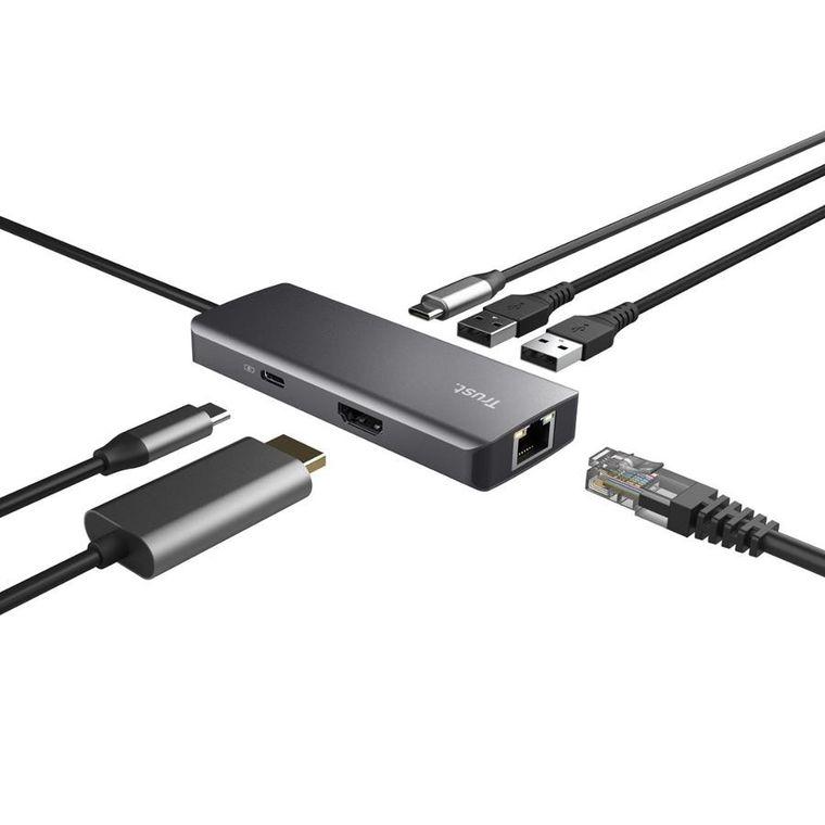 Trust, adapter, multi-port, 6w1