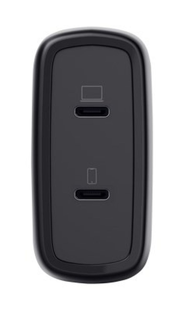 Trust, ładowarka, GaN 65W, 2xUSB-C, czarna