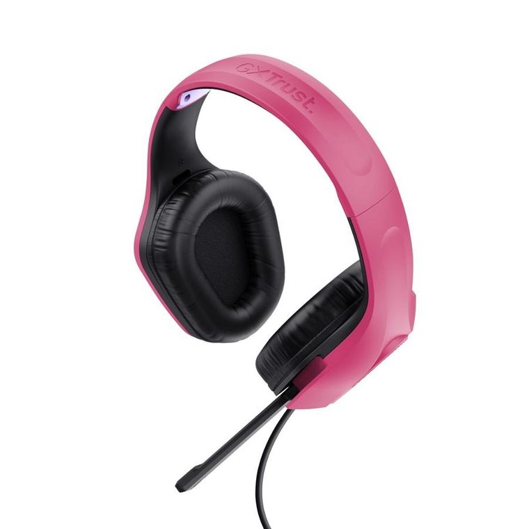 Trust, słuchawki gxt415p zirox headset, pink 24992