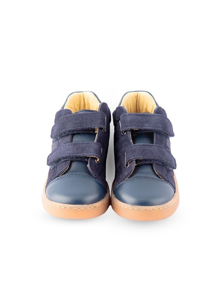 Trzewiki chłopięce, skórzane, niebieskie, Weestep