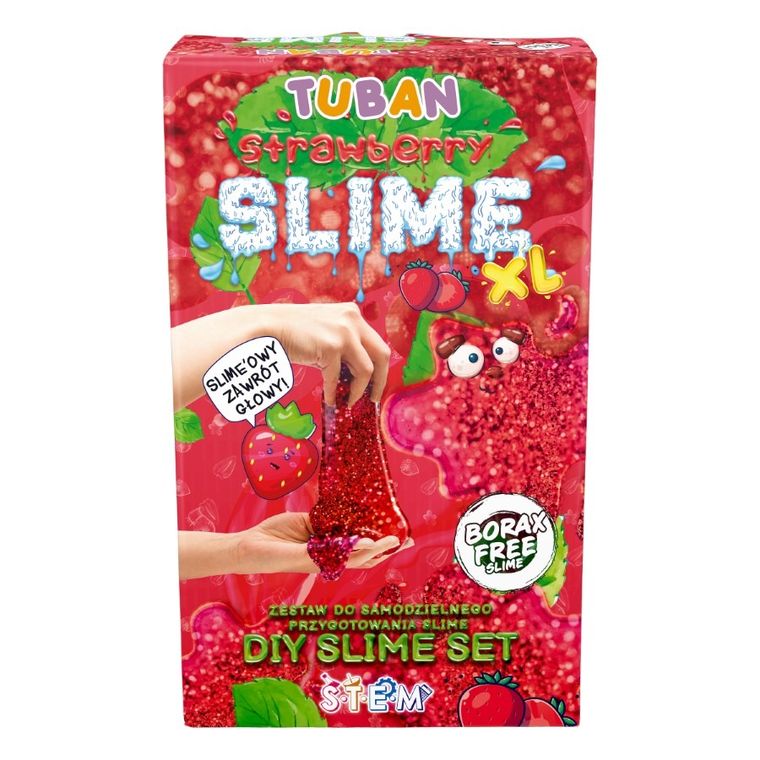 Tuban, Slime DIY, Truskawka, XL, zestaw kreatywny