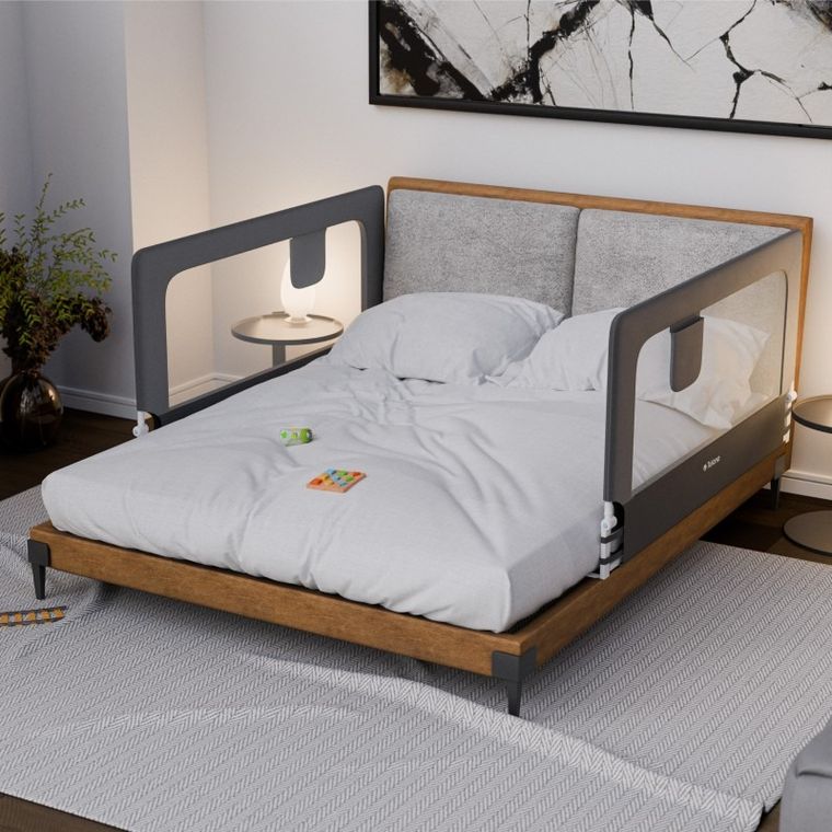 Tulano, Cover 25, barierka ochronna na łóżko, grey, 150 cm