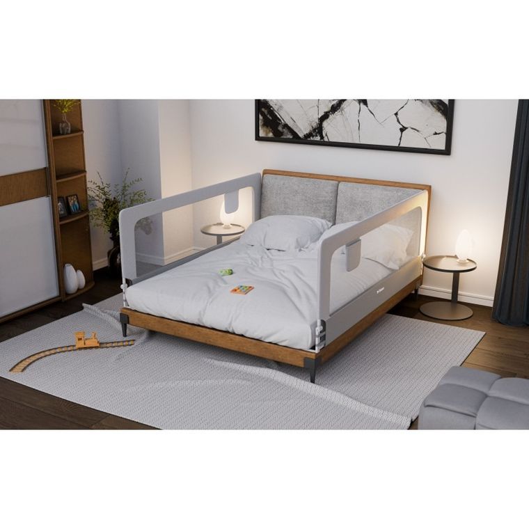 Tulano, Cover 30, barierka ochronna na łóżko, white-grey, 200 cm