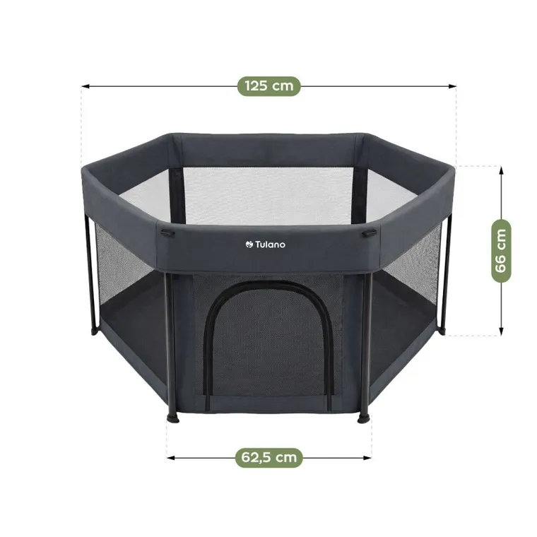 Tulano, Cozy 30, kojec dziecięcy, graphite