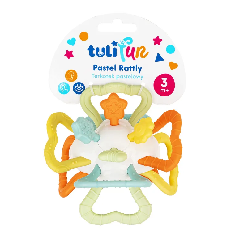TuliFun, terkotek pastelowy, zabawka sensoryczna