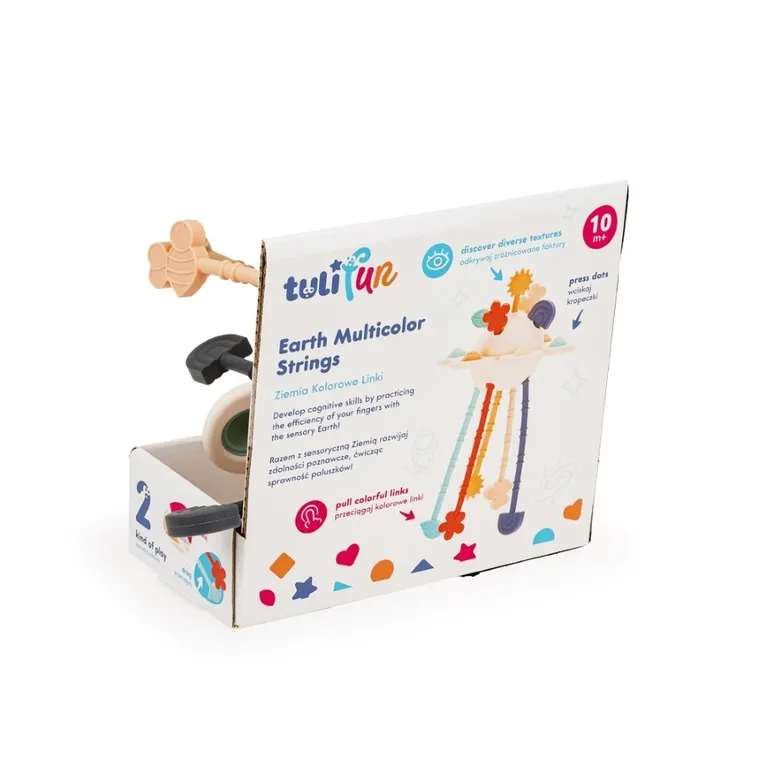TuliFun, Ziemia, Kolorowe Linki, zabawka sensoryczna