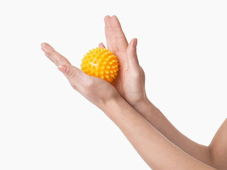 Tullo, fizjo piłka rehabilitacyjna, żółta, 5,4 cm