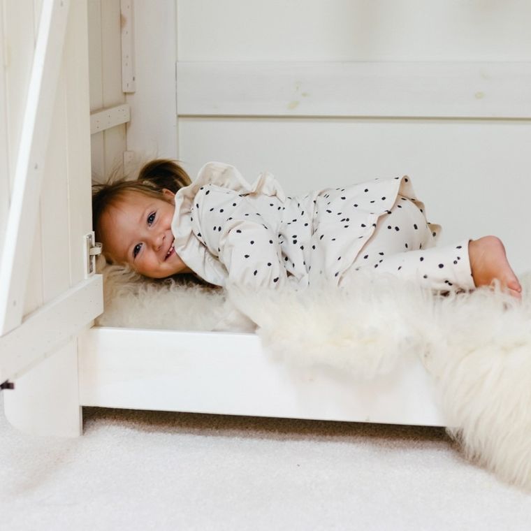 Tunika dziewczęca z długim rękawem, biała, Eevi