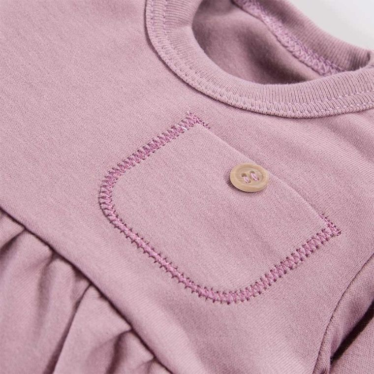 Tunika dziewczęca z długim rękawem, fioletowa, Eevi