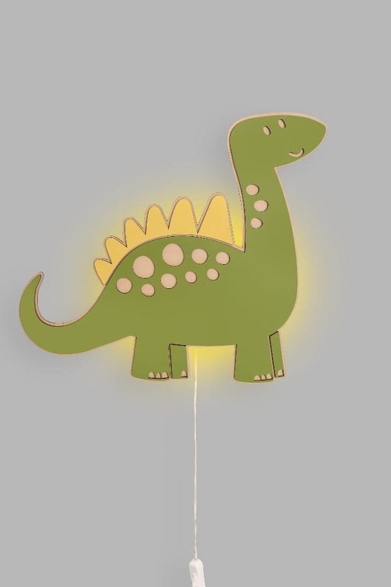 tupti.lights, lampka nocna dla dzieci, drewniana, dinozaur