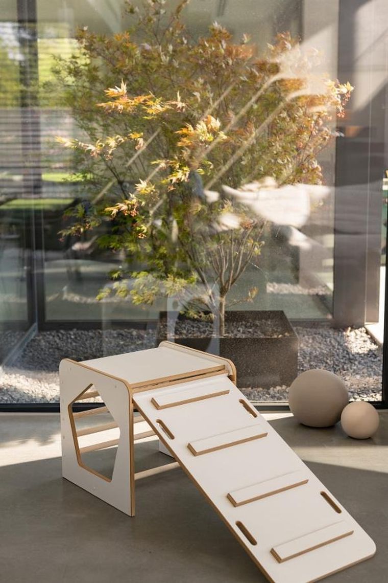 tupti.wood, kostka wielozadaniowa + mała zjeżdżalnia, drabinka