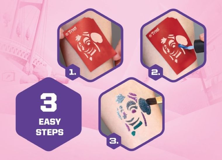 TyToo, Psi Patrol, zestaw do robienia tatuaży brokatowych