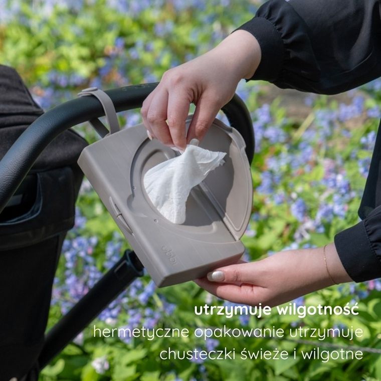 Ubbi, OnTheGo, pojemnik na mokre chusteczki, taupe