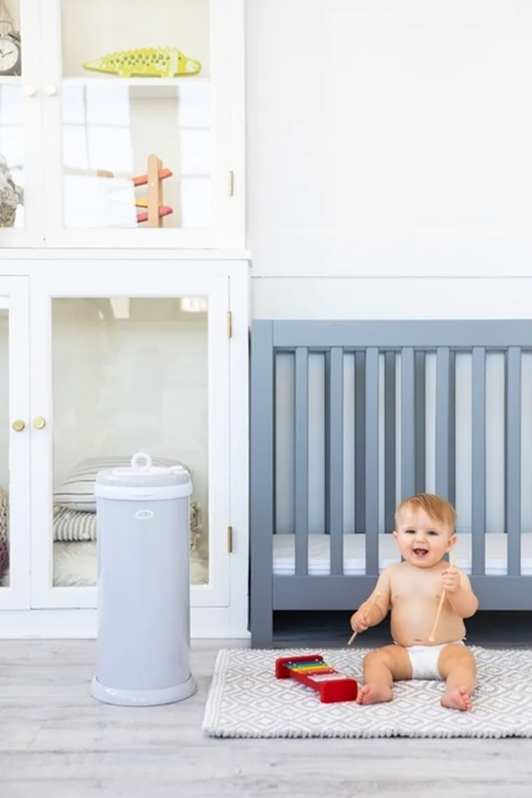 Ubbi, stalowy kosz na pieluchy, Grey