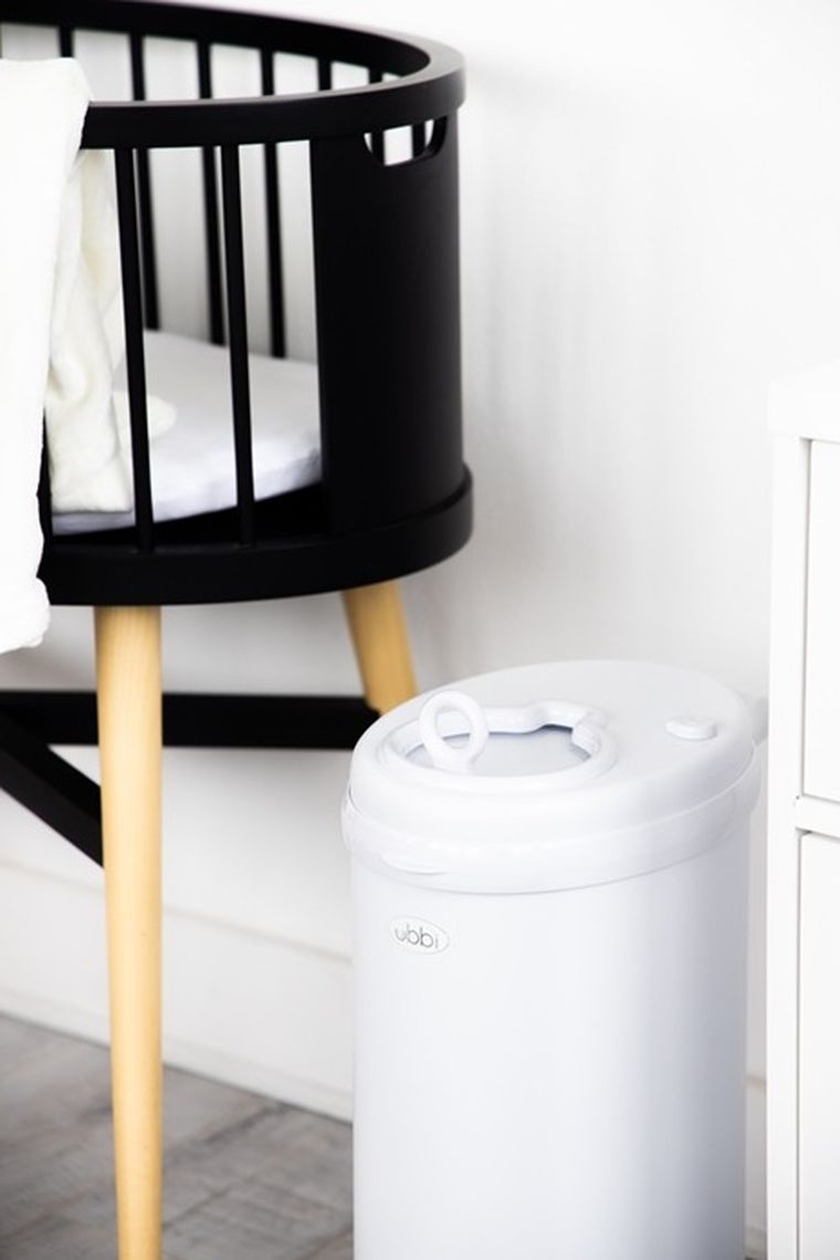 Ubbi, stalowy kosz na pieluchy, matte white