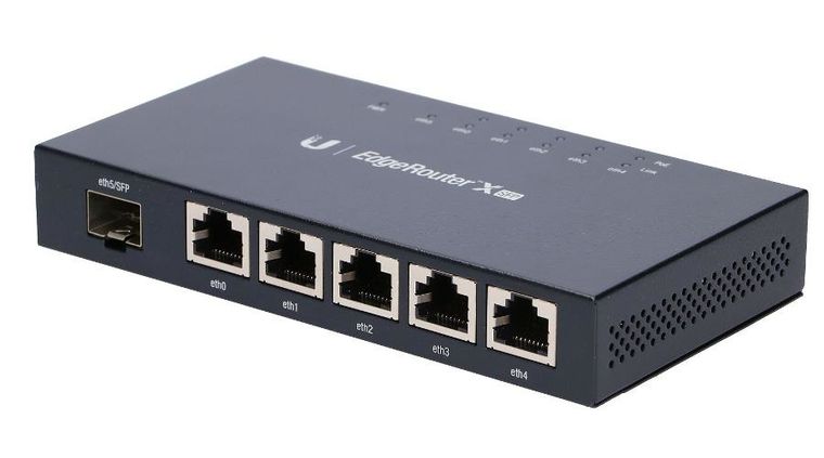 Ubiquiti, ER-X-SFP, Router, EdgeMAX EdgeRouter, 5x RJ45 1000Mb/s PoE, 1x SFP