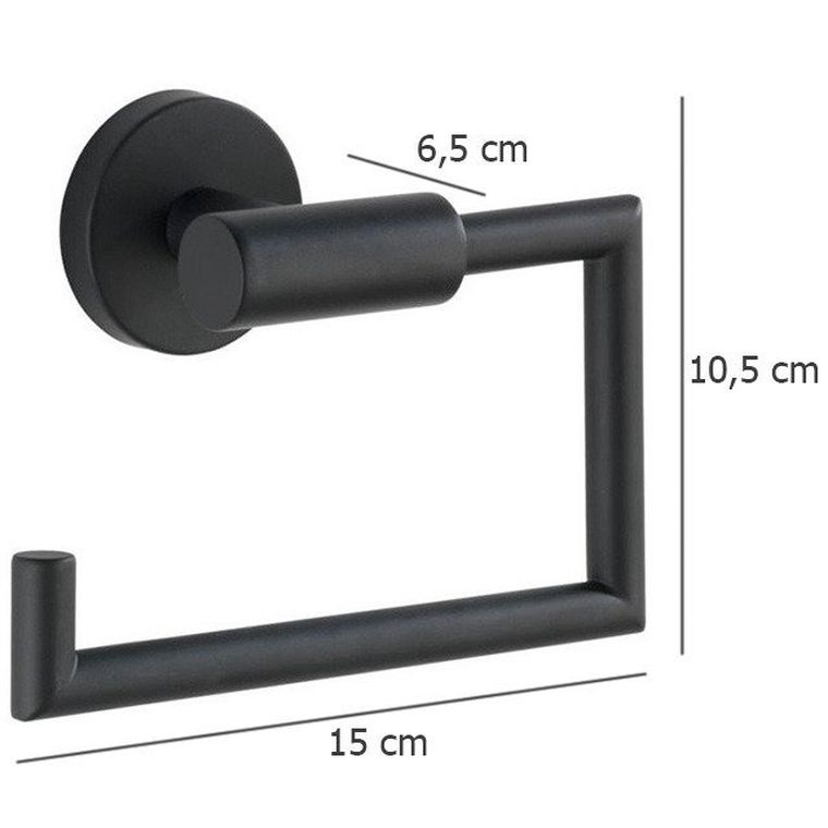 Uchwyt na papier toaletowy, Bosio, czarny