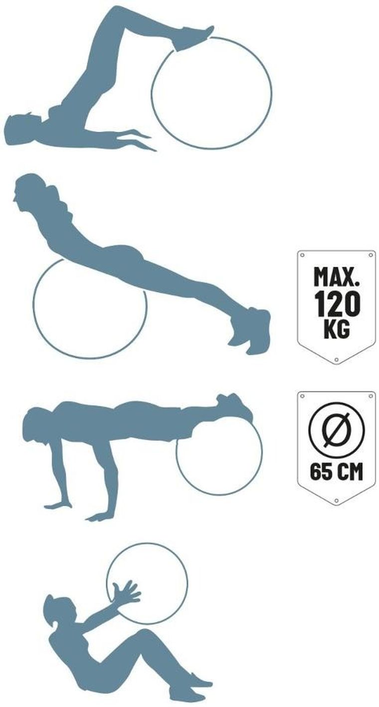 Umbro, piłka fitness, 65 cm, niebieska