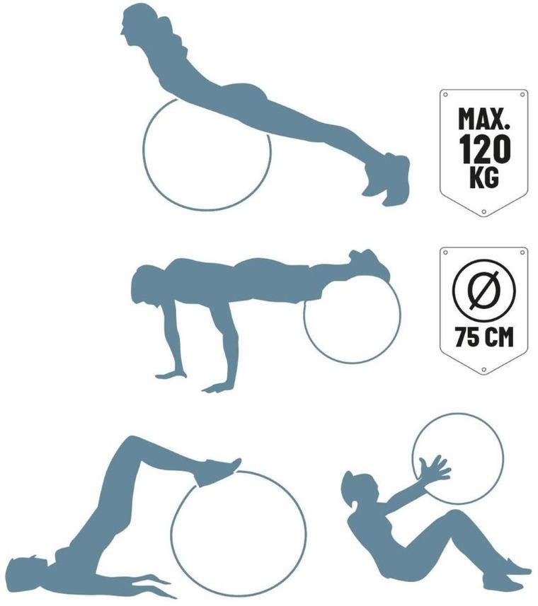 Umbro, piłka fitness, red, 75 cm