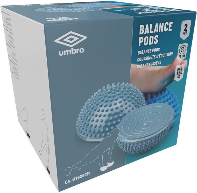 Umbro, półkula sensoryczna masująca, 2 szt., niebieska