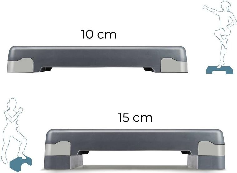 Umbro, step do aerobicu, 2 stopniowa regulacja, szary