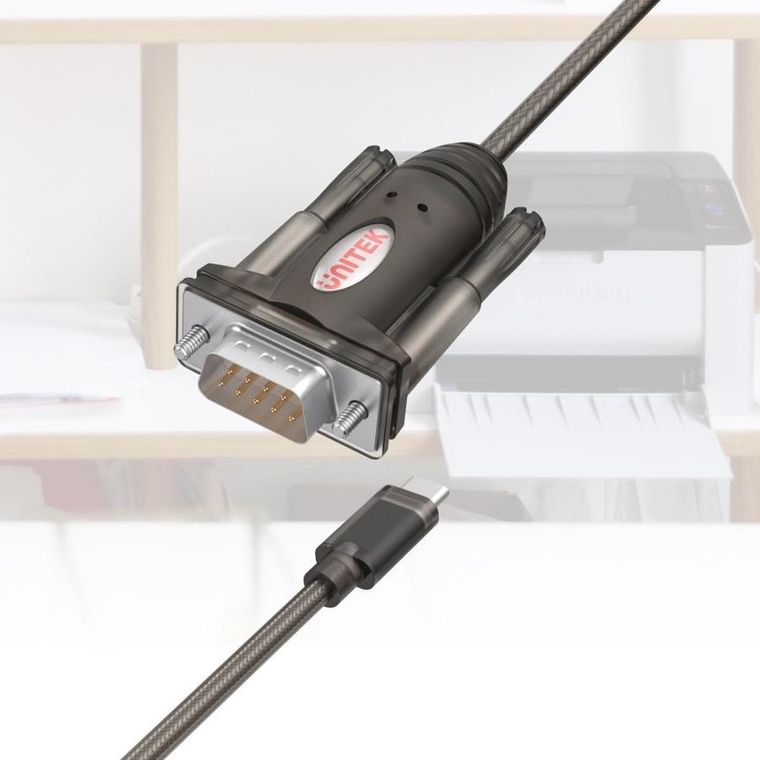 Unitek, adapter USB-C/1xRS-232, Y-1105K