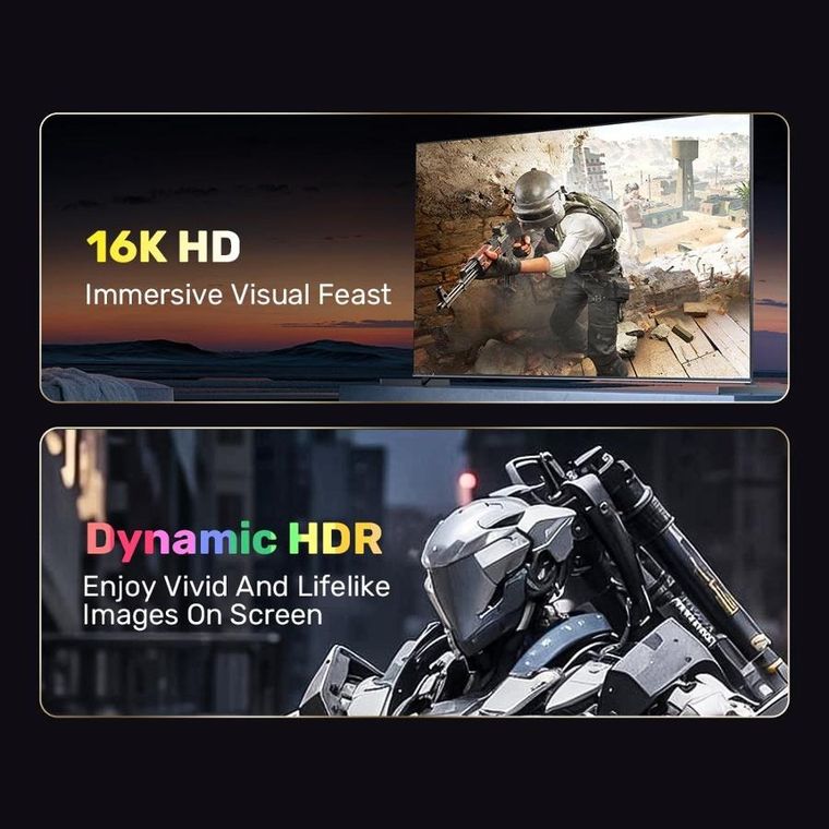 Unitek, kabel DisplayPort 2.1, czarny, 8K, 120 Hz, 1.5 m