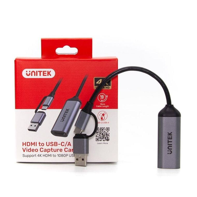 Unitek, karta do streamingu USB-c/a, 4k Hdmi 1.4b