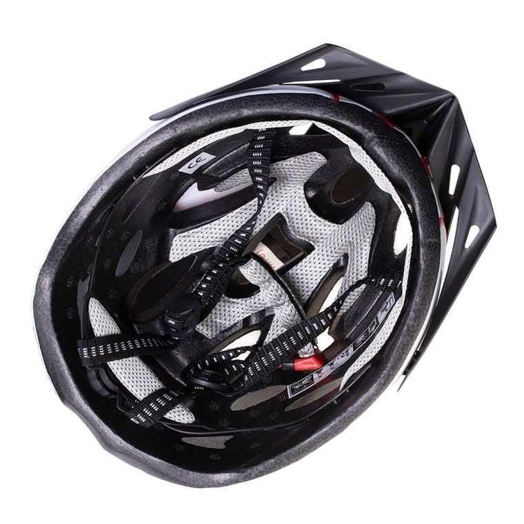 Uniwersalny kask rowerowy, czerwono-biały