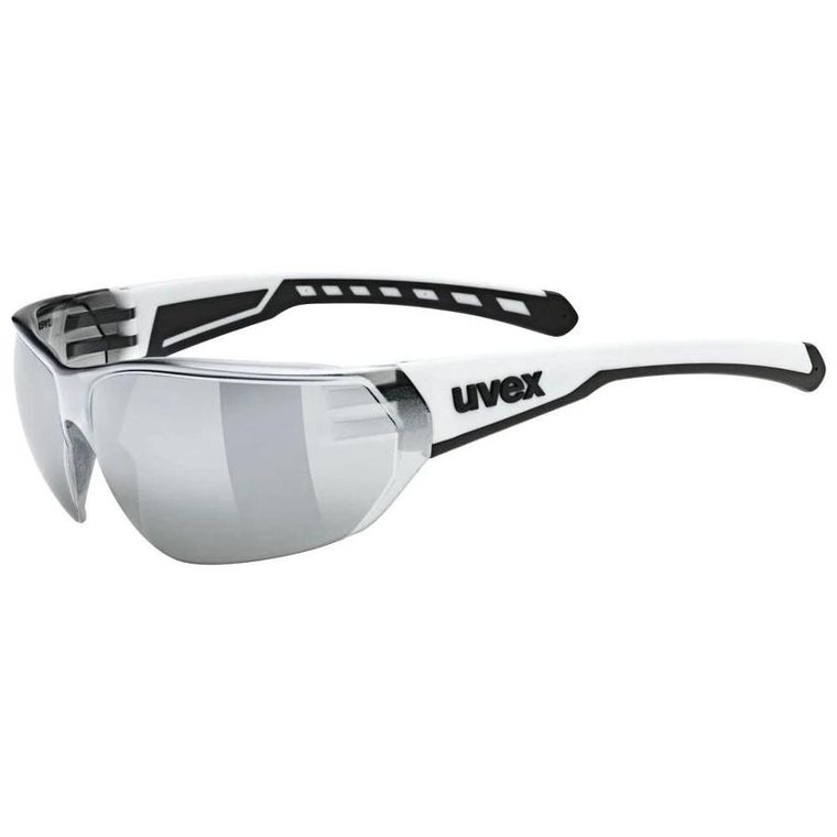 Uvex, Equate, okulary rowerowe, white matt-mir.silver