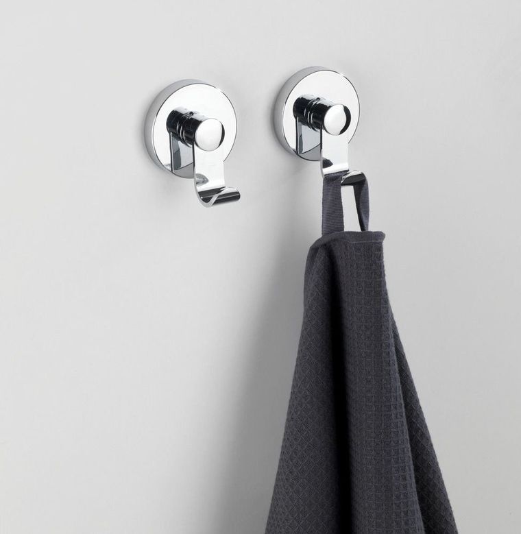 Vacuum-Loc, srebrne, wieszaki na ręczniki