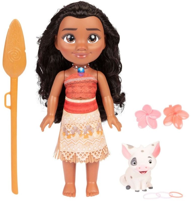 Vaiana, Moana, lalka interaktywna, 35 cm, zestaw z akcesoriami