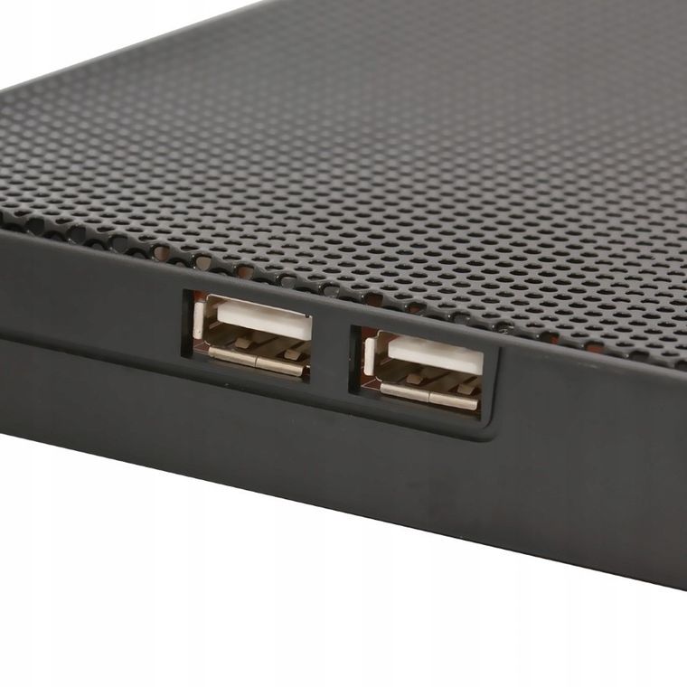 Vakoss, podstawka chłodząca pod notebook, 17", 2 wentylatory, hub, LF-2463UK