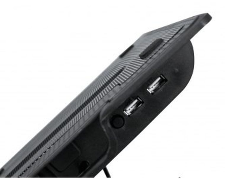 Vakoss, podstawka chłodząca pod notebook, 17", wentylator, hub, LF-1860AL