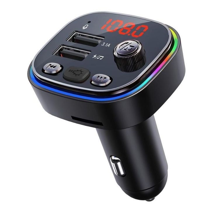 Vakoss, transmiter samochodowy, RGB/ FM/ BLUETOOTH/USB, 3.1A