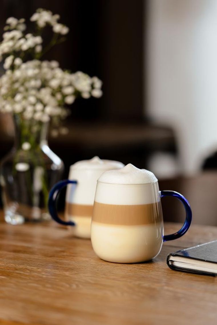 Vialli Design, Bolla, szklanki z uchem, niebieskie, 400 ml, 2 szt.