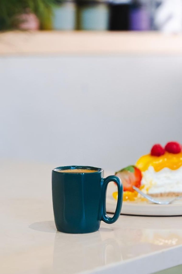 Vialli Design, dwa kubki ceramiczne z uszkiem, 80 ml, Fuori zielone