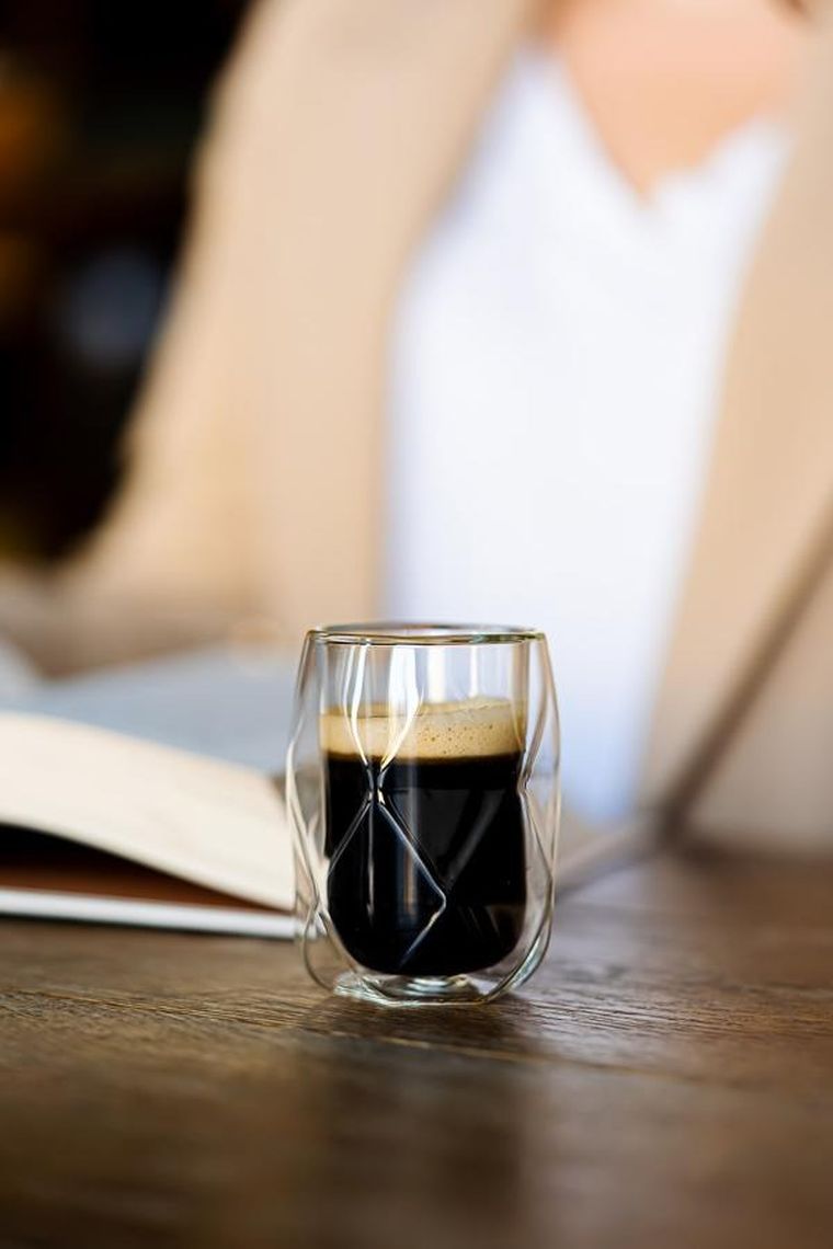 Vialli Design, dwie szklanki z podwójną ścianką, 100 ml, Geo